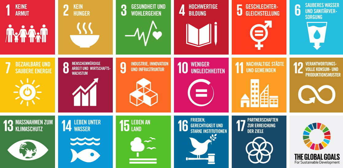Die Agenda 2030 und die 17 globalen Ziele für nachhaltige Entwicklung (SDGs)